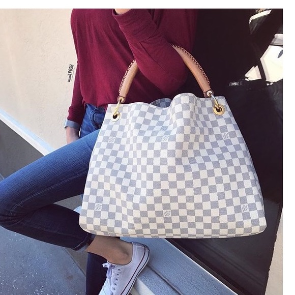 Louis Vuitton Artsy Mm Damier Azur Hobo Bag - Picture 5 of 7